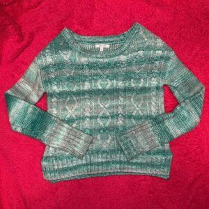 Delias Women's Green and Blue sweater